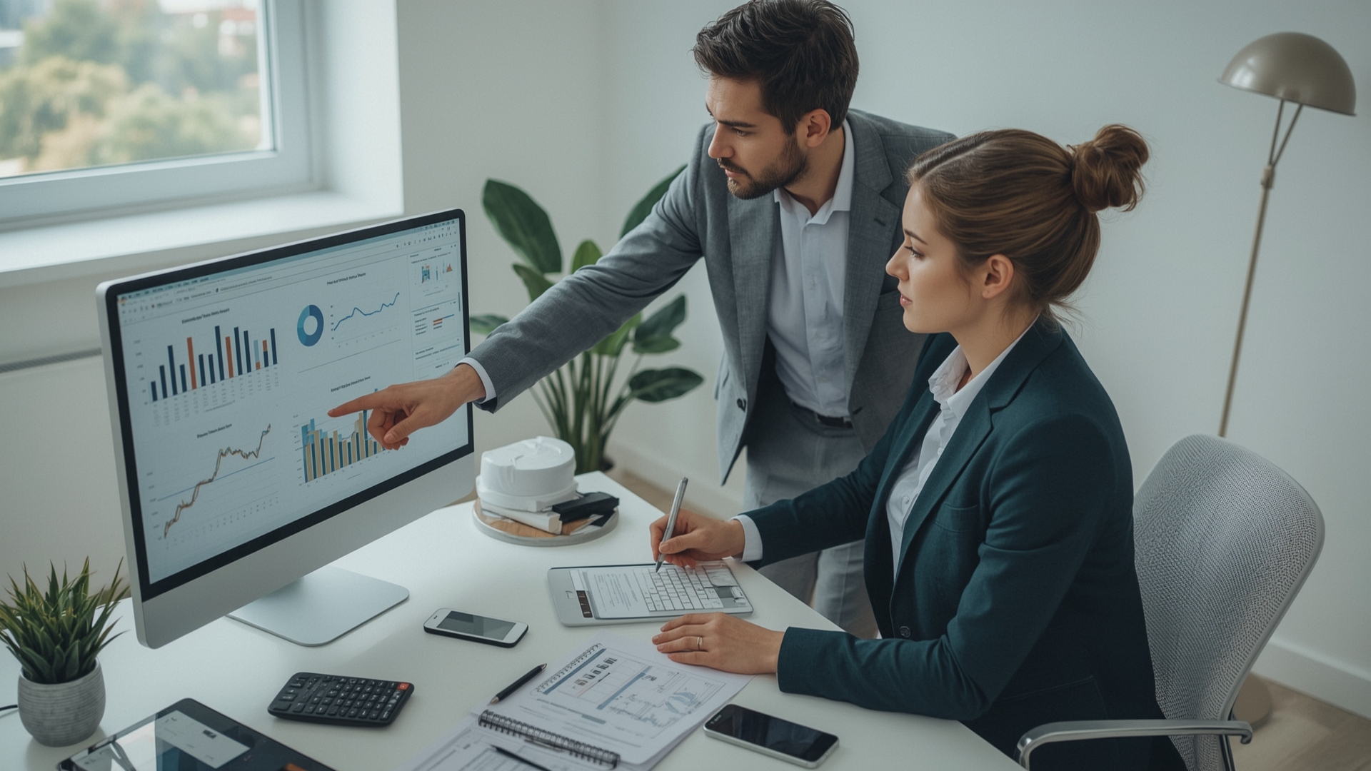 Equipo profesional de melorianthuvex trabajando en auditoría financiera